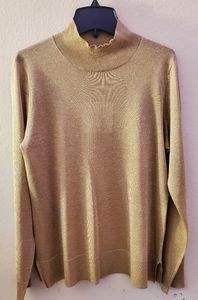 Brand new Anne Klein long sleeve gold top size s